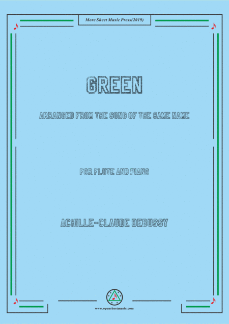 Debussy Green For Flute And Piano Sheet Music