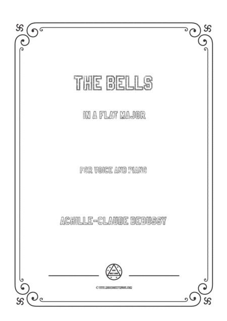 Free Sheet Music Debussy The Bells In A Flat Major For Voice And Piano