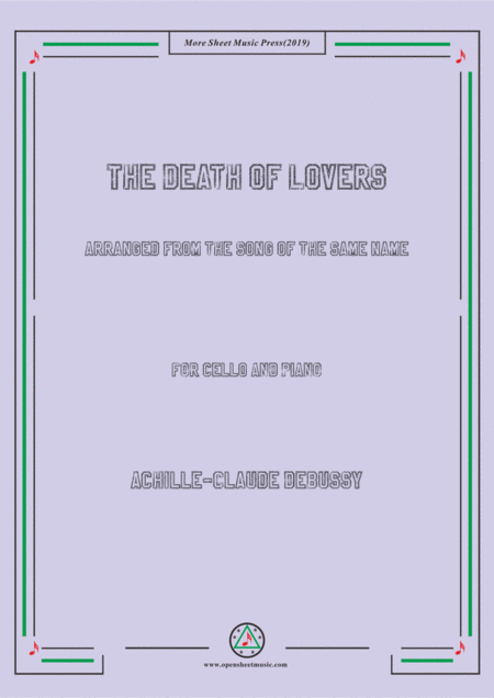 Free Sheet Music Debussy The Death Of Lovers For Cello And Piano