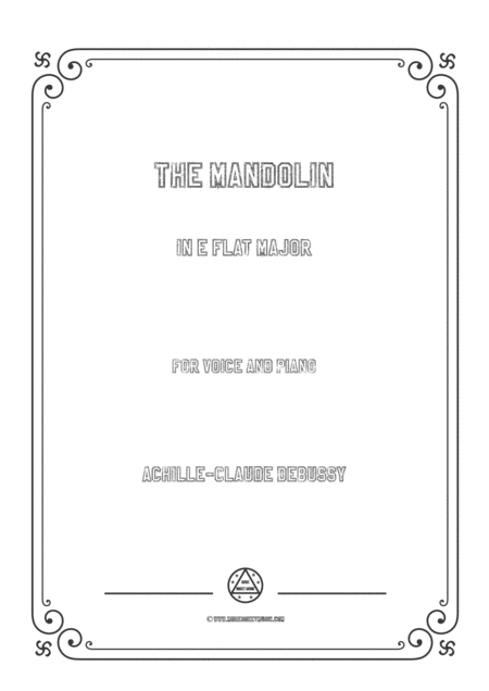 Free Sheet Music Debussy The Mandolin In E Flat Major For Voice And Piano