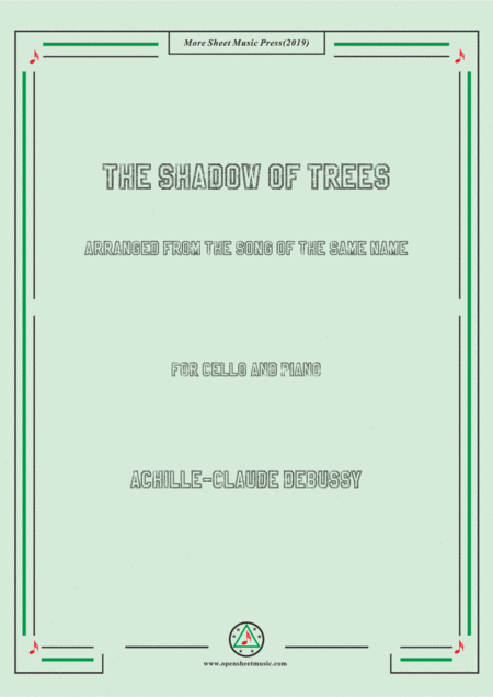 Debussy The Shadow Of Trees For Cello And Piano Sheet Music
