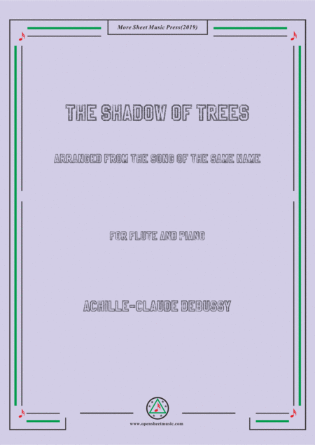 Debussy The Shadow Of Trees For Flute And Piano Sheet Music