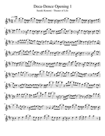 Free Sheet Music Deca Dence Opening 1