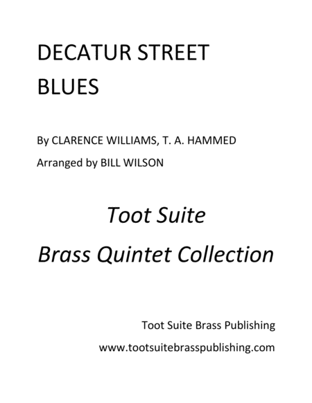 Decatur Street Blues Sheet Music