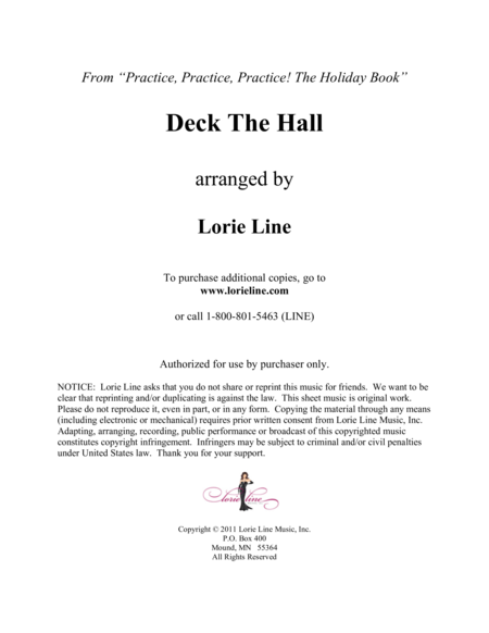 Deck The Hall Easy Sheet Music