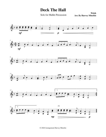 Free Sheet Music Deck The Hall For Solo Mallet Percussion