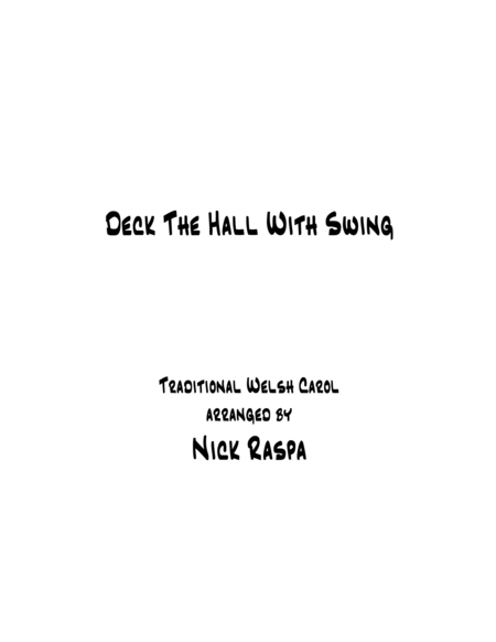 Free Sheet Music Deck The Hall With Swing Early Intermediate Piano