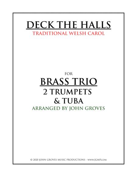 Deck The Halls 2 Trumpet Tuba Brass Trio Sheet Music