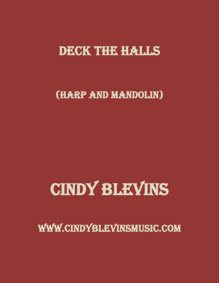 Deck The Halls Arranged For Harp And Mandolin From My Book Harp And Mandolin Do Christmas Sheet Music