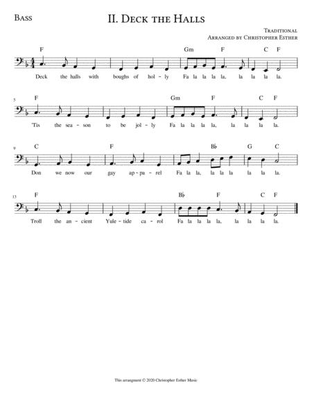 Free Sheet Music Deck The Halls For Bass Voice
