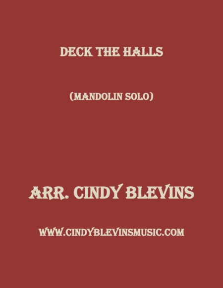 Deck The Halls For Mandolin Solo Sheet Music