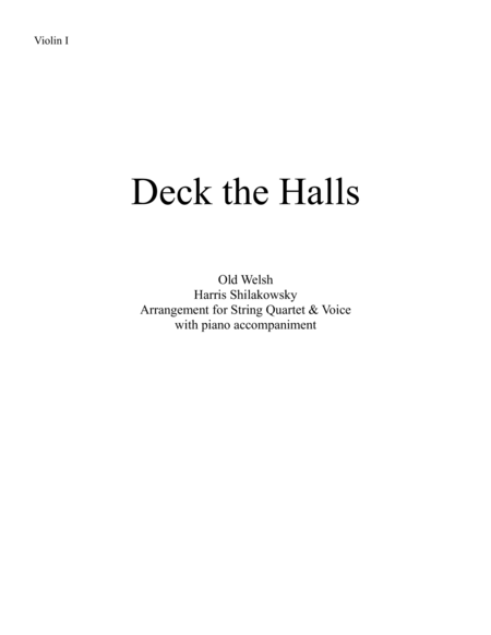 Free Sheet Music Deck The Halls For String Quartet With Female Vocal Piano Arrangement