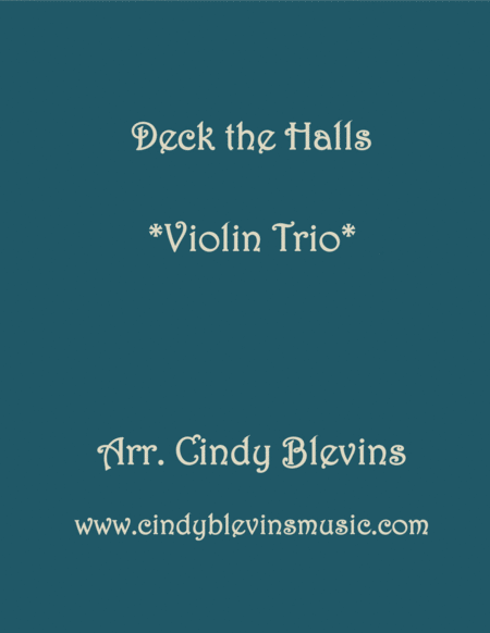 Deck The Halls For Violin Trio Sheet Music