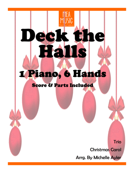 Free Sheet Music Deck The Halls Piano 1 Piano 6 Hands