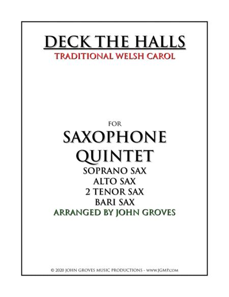 Free Sheet Music Deck The Halls Saxophone Quintet