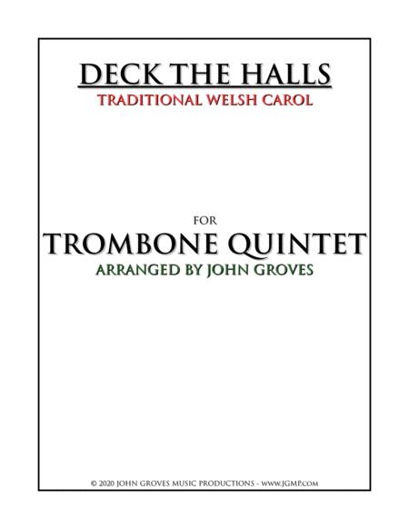 Deck The Halls Trombone Quintet Sheet Music