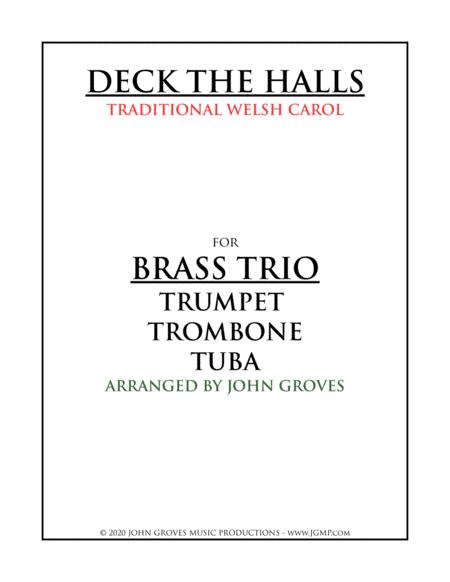 Deck The Halls Trumpet Trombone Tuba Brass Trio Sheet Music