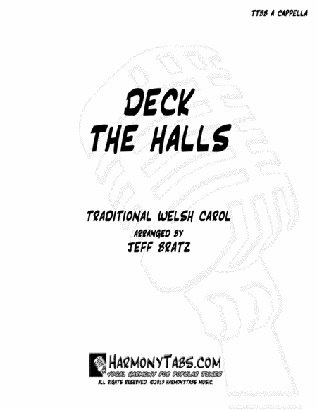 Deck The Halls Ttbb A Cappella Sheet Music