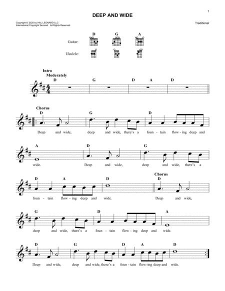 Free Sheet Music Deep And Wide