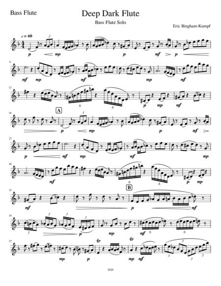 Free Sheet Music Deep Dark Flute