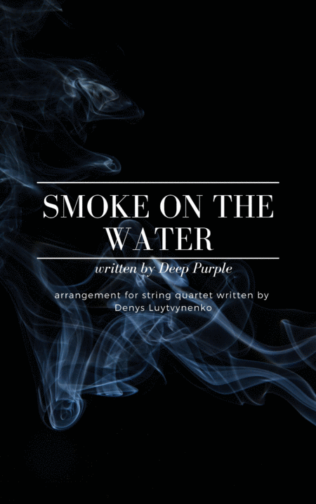 Free Sheet Music Deep Purple Smoke On The Water For String Quartet Incl Guitar Solo Part