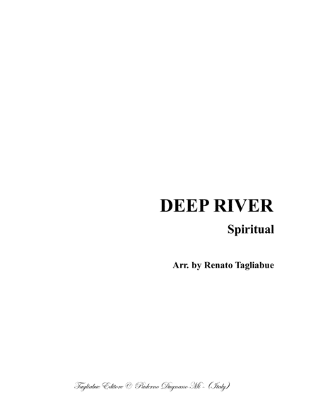 Deep River For Satb Choir Sheet Music