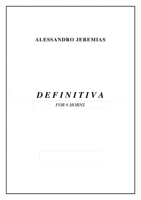 Definitiva For 6 Horns Sheet Music