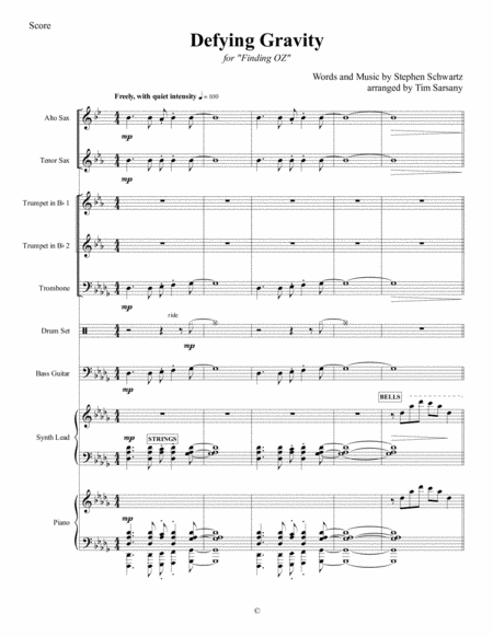 Defying Gravity Instrumental Pak Sheet Music