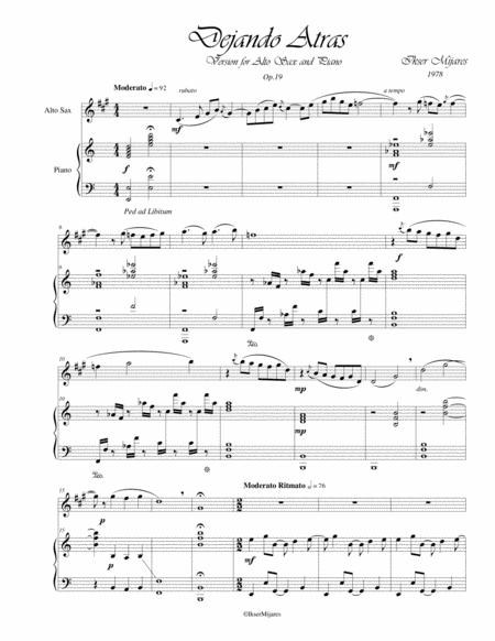 Free Sheet Music Dejando Atrs Op19 For Alto Sax And Piano