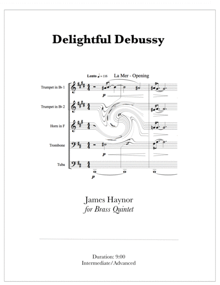 Delightful Debussy For Brass Quintet Sheet Music