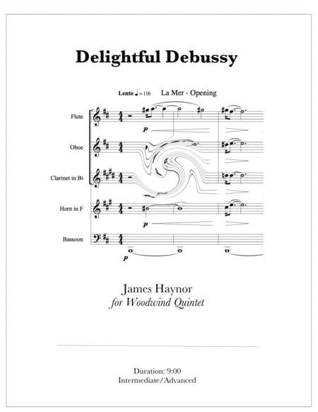 Free Sheet Music Delightful Debussy For Woodwind Quintet