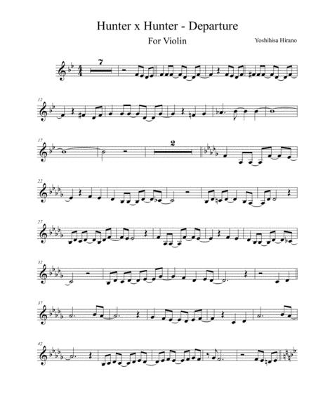 Free Sheet Music Departure Hunter X Hunter Violin Solo