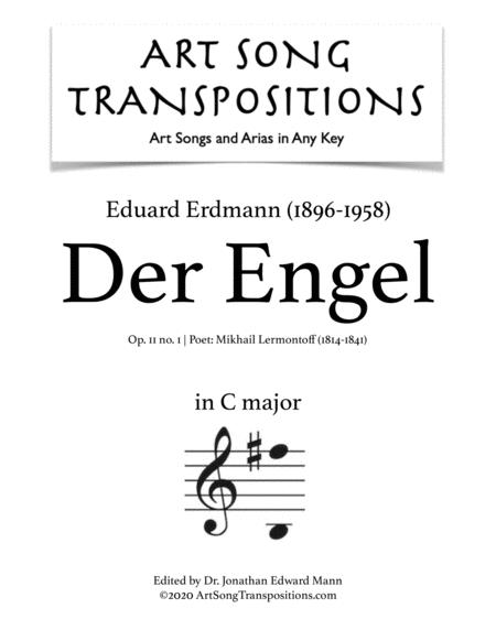 Free Sheet Music Der Engel Op 11 No 1 Transposed To C Major