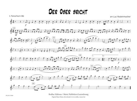 Der Ober Bricht Sheet Music