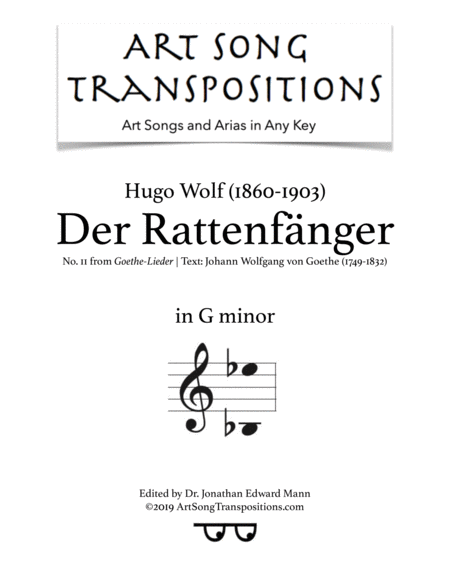 Free Sheet Music Der Rattenfnger G Minor