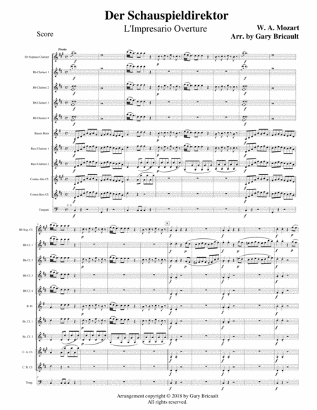 Free Sheet Music Der Schauspieldirektor L Impresario Overture