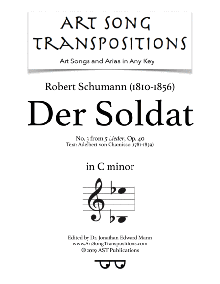 Der Soldat Op 40 No 3 C Minor Sheet Music