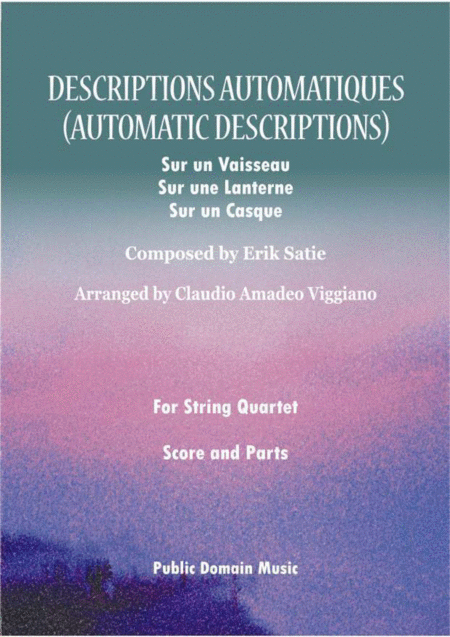 Descriptions Automatiques Automatic Descriptions Sheet Music