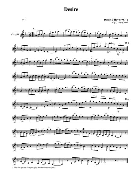 Free Sheet Music Desire Treble Solo