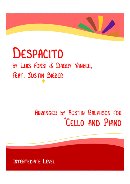 Despacito Cello And Piano Intermediate Level Sheet Music