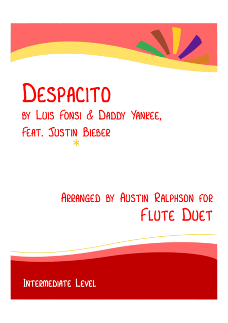 Free Sheet Music Despacito Flute Duet Intermediate Level