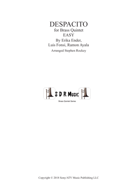 Free Sheet Music Despacito For Brass Quintet Easy