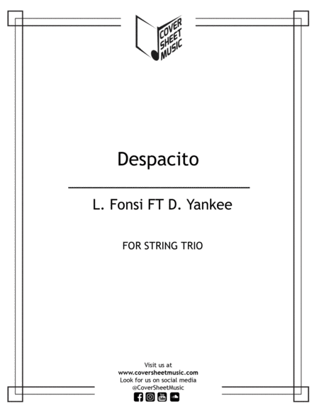 Despacito String Trio Sheet Music