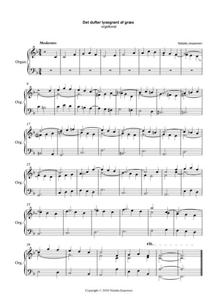 Free Sheet Music Det Dufter Lysegrnt Af Grs