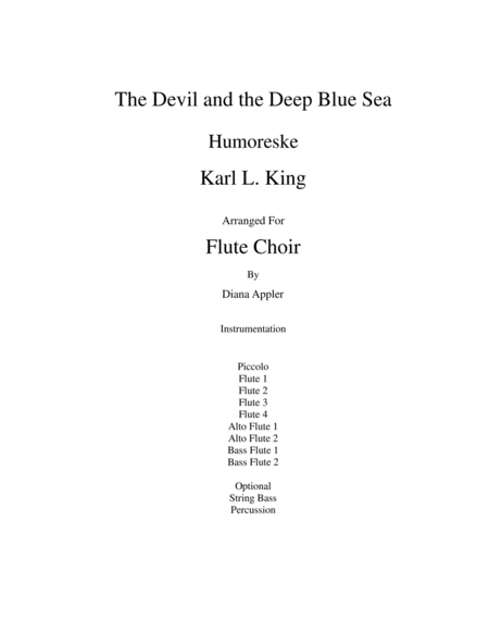 Devil And The Deep Blue Sea Sheet Music