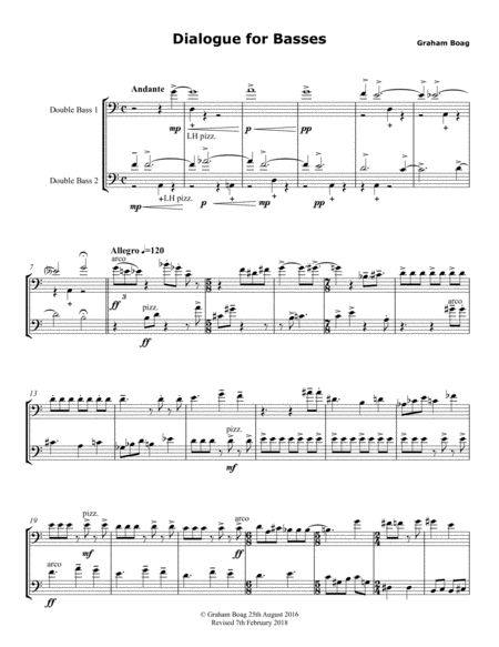 Dialouge For Basses Sheet Music