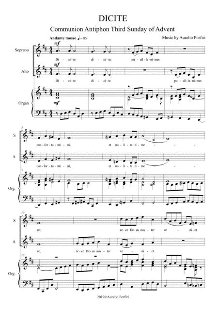 Dicite Sheet Music