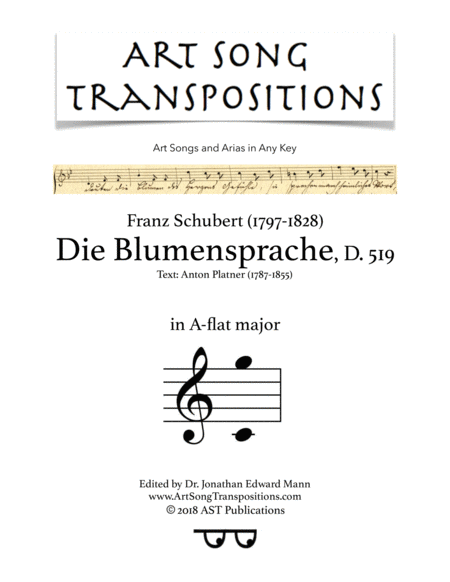 Die Blumensprache D 519 Sheet Music