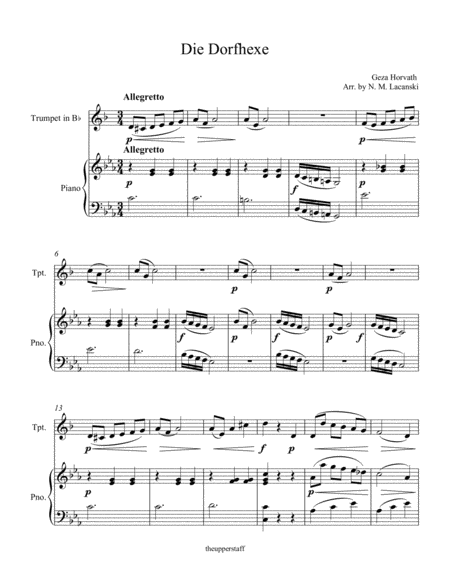 Die Doorfhexe Sheet Music