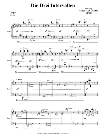 Die Drei Intervallen Sheet Music